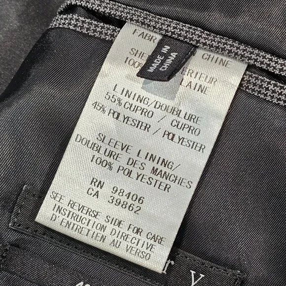 Theory 100% Wool Gray Mini Houndstooth Blazer Sport Jacket Size 40L *EXCELLENT* - Picture 11 of 11